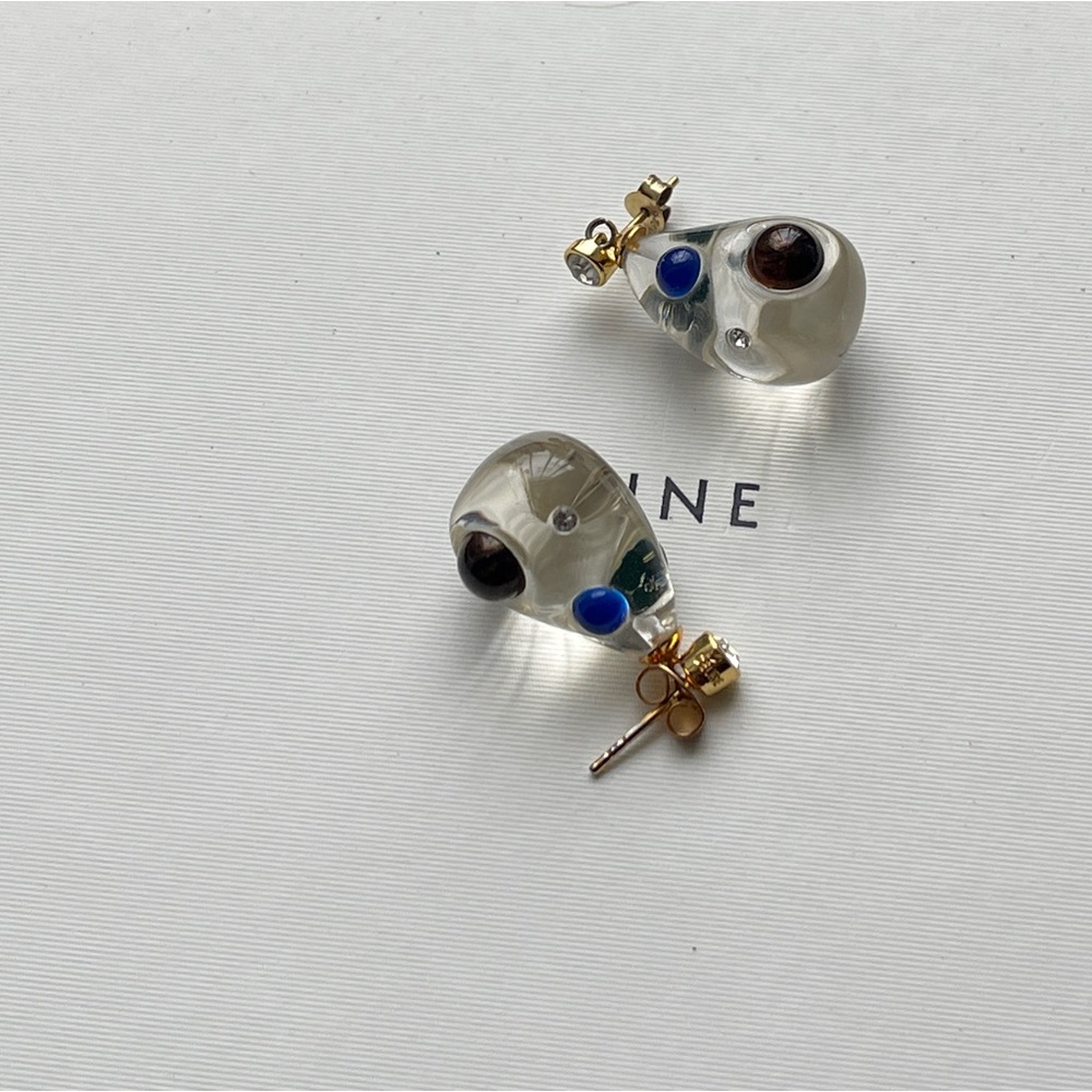 baroque crystal earrings - Picture 5 of 6